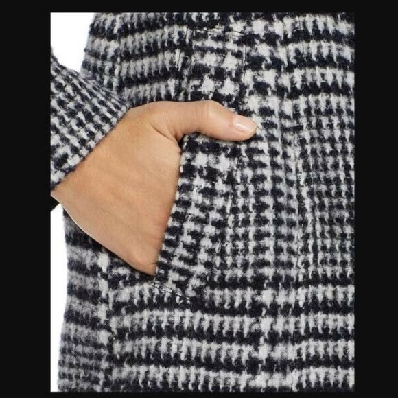 Cole Haan Signature Plaid Wool Blend Trench Coat - Picture 3 of 9